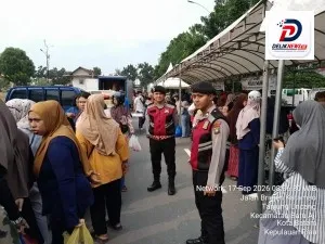 Bhabinkamtibmas Tanjung Uncang Monitoring Operasi Pasar Murah Disperindag Kota Batam 2026