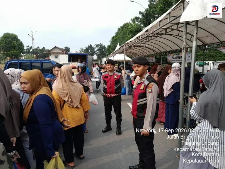 Bhabinkamtibmas Tanjung Uncang Monitoring Operasi Pasar Murah Disperindag Kota Batam 2026